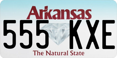 AR license plate 555KXE
