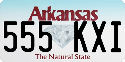 AR license plate 555KXI