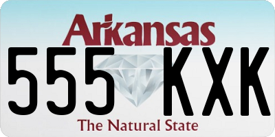 AR license plate 555KXK