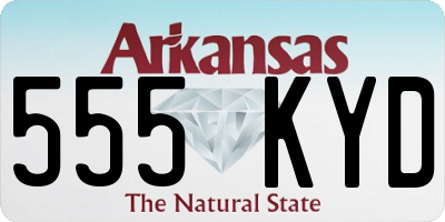 AR license plate 555KYD