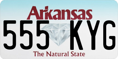 AR license plate 555KYG