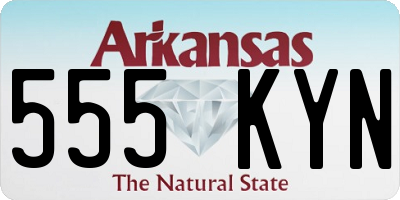 AR license plate 555KYN