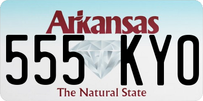 AR license plate 555KYO