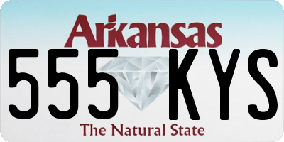 AR license plate 555KYS