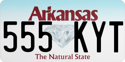 AR license plate 555KYT
