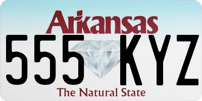 AR license plate 555KYZ