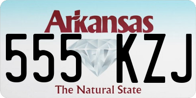 AR license plate 555KZJ