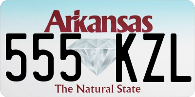 AR license plate 555KZL