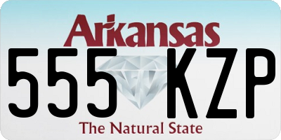AR license plate 555KZP