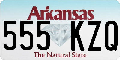 AR license plate 555KZQ