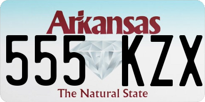 AR license plate 555KZX