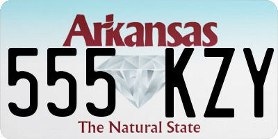 AR license plate 555KZY