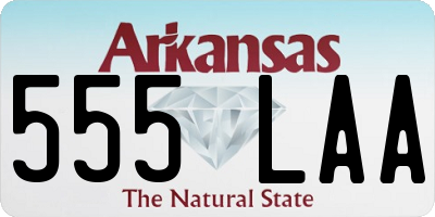 AR license plate 555LAA