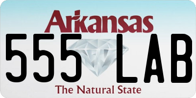 AR license plate 555LAB