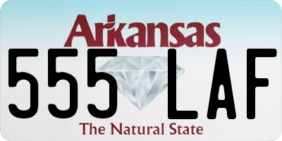 AR license plate 555LAF