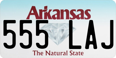AR license plate 555LAJ