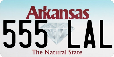 AR license plate 555LAL