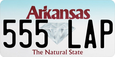 AR license plate 555LAP