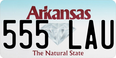 AR license plate 555LAU
