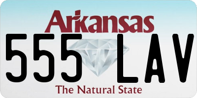 AR license plate 555LAV