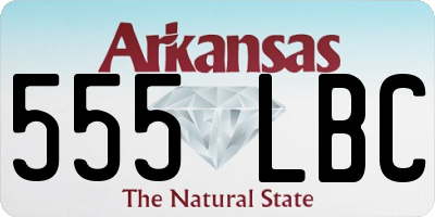 AR license plate 555LBC