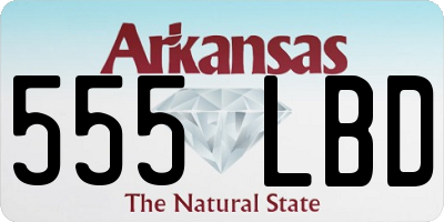 AR license plate 555LBD