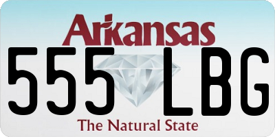 AR license plate 555LBG