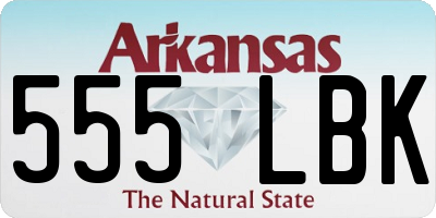AR license plate 555LBK