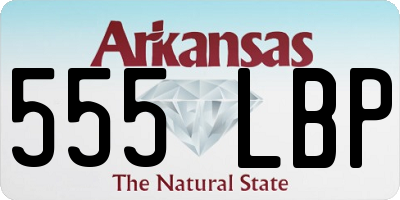 AR license plate 555LBP