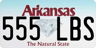AR license plate 555LBS