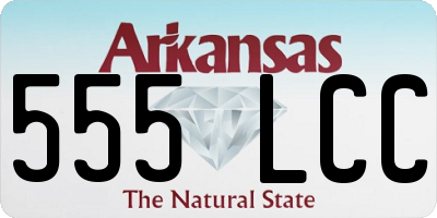 AR license plate 555LCC