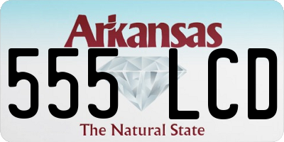 AR license plate 555LCD