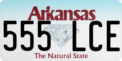 AR license plate 555LCE