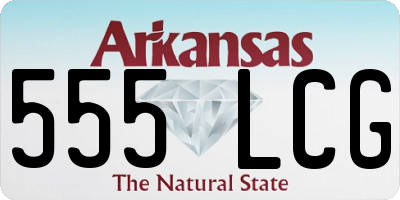 AR license plate 555LCG