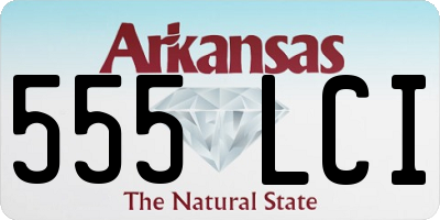 AR license plate 555LCI