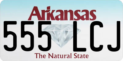 AR license plate 555LCJ