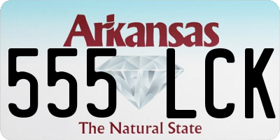AR license plate 555LCK