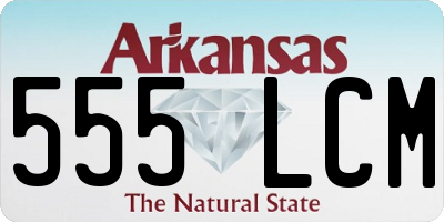 AR license plate 555LCM