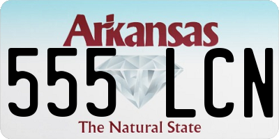 AR license plate 555LCN
