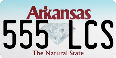 AR license plate 555LCS