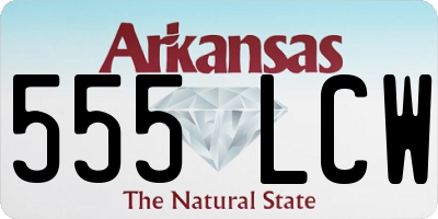 AR license plate 555LCW