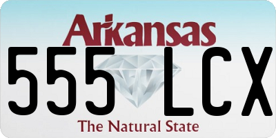 AR license plate 555LCX