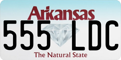 AR license plate 555LDC