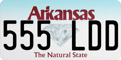 AR license plate 555LDD