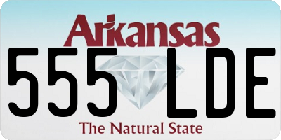 AR license plate 555LDE