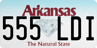 AR license plate 555LDI