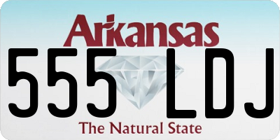 AR license plate 555LDJ
