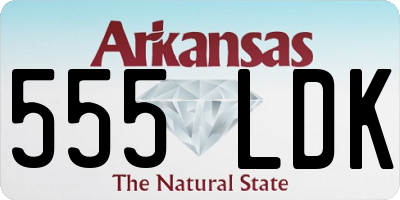 AR license plate 555LDK