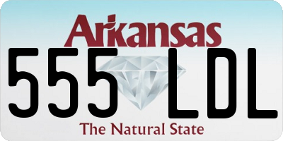 AR license plate 555LDL