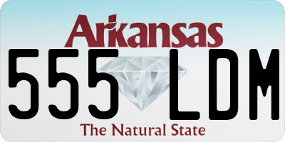 AR license plate 555LDM
